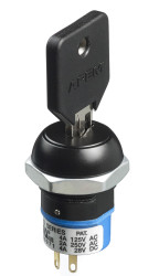Przełącznik blokady z kluczem, DPDT, 4 A 2-Way, -30 → +85°C