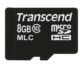 Karta Micro SD MicroSDHC, 8 GB Tak MLC, Transcend USDC10M -25 → +85°C
