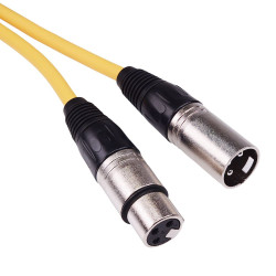 Yellow 2M XLR Male to Female Microphone Lead