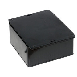 1591UF2SBK Hammond Multipurpose Black GPABS Enclosure Flanged Base 120 x 120 x 59mm