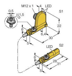 Czujnik pola magnetycznego Turck BIM-UNT-0,1-UNT-2AP6X3-H1141, 10 - 30 V, IP67, 1 szt.