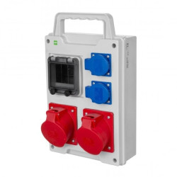 Rozdzielnica budowlana przenośna RS-P 4-mod. 2x2P+Z, 32A/5P, IP44 bez zabezpieczeń 6212-00