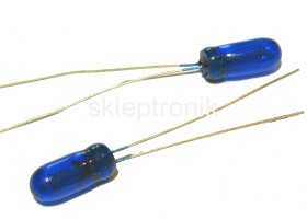 Żarówka 4x11mm 12V 100mA niebieska do lutowania