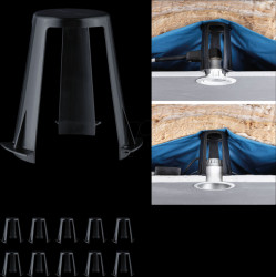 92401 Spacer for flush-mounted luminaires 62 - 90 mm, black, pack of 1