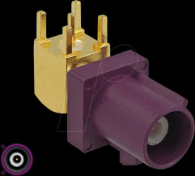 89775 FAKRA D plug 90° PCB
