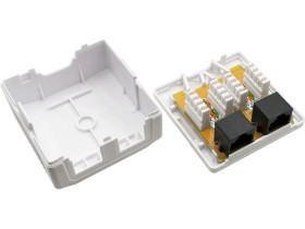Gniazdo natynkowe UTP kat.5e 2xRJ45 GN002