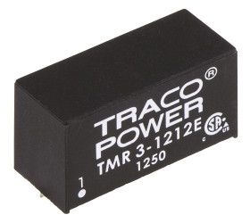 Przetwornica DC-DC, 3W, Uwe 9 → 18 V DC, Uwy 12V dc, Iwy 250mA, TRACOPOWER