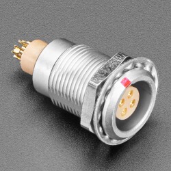 FGG.0B Quick Connect 4 Pin Panel Mount Socket - 9mm