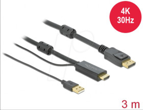 85965 HDMI to DisplayPort 1.2 plug, 4K@30Hz, 3 m
