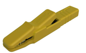 Zacisk krokodylkowy 25A izolowany 9.5mm Żółty Hirschmann Test & Measurement