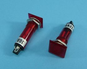 12V DC 14x14mm RED KONTR.KWADRAT LED