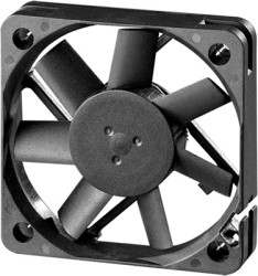 DC axial fan, 12 V, 50 x 50 x 10 mm, 18.69 m³/h, 25.6 dB, slide bearing, SUNON EE50101S2-1000U-999