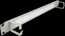 66540 19" Cable Management Brush Strip, 2 hooks, 1U, grey