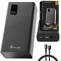 Powerbank Power bank, Fast Charging, USB-C Extralink EPB-068 20000mAh Czarny