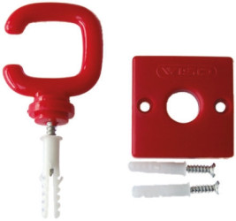Hak do słupków odgradzających Hak do bariery Czerwony