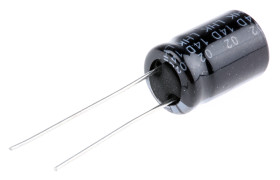 Kondensator 10μF 400V dc Radialny, Otwór przelotowy RS PRO roztaw: 5mm 10 (Dia.) x 15mm