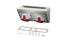 Panel przyłączeniowy Mi 300x150x170mm z gniazdami IP44 1x16A 5-bieg./400V 1x32A 5-bieg./400V MI CB 12 20001084