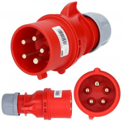 Wtyczka siłowa [5p] 16A 400V przenośna IP44 SHARK PCE na kabel