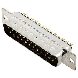 Encitech 2101-0180-03 DB25-SP 25-pin D-Sub Strip 180&#xB0; Solder Bucket tray