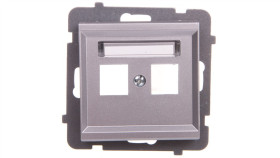 Sonata Obudowa Gniazda Podwójnego Srebro Mat Gpk-2R/P/38