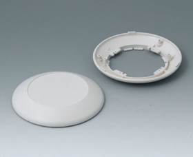 ABS enclosure, (W x H) 29.27 x 30 mm, gray white (RAL 9002), B5010007