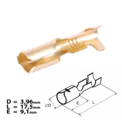 Konektor okrągły nieizolowany, żeński 4mm, 1.5-2.5mm, SGE