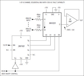 Ultra-Low-Leakage, Single-Ended, Monolithic, CMOS Analog Multiplexer