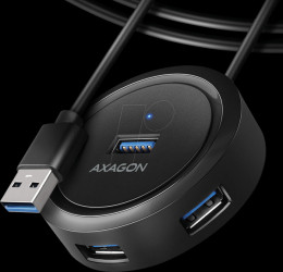 HUE-P1AL USB 3.0 4-port hub, 4xA, USB-A cable