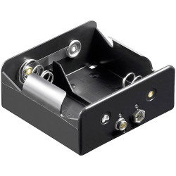 Goobay 11452 Battery Tray 2x D Stud &amp; Socket 73x71x31mm Compact Design