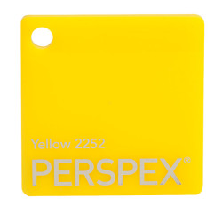 Perspex Cast Acrylic Sheet 600 x 400 x 3mm Solid Yellow