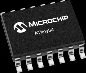 AVR microcontroller, 8 bit, 20 MHz, SOIC-14, ATTINY84-20SSU