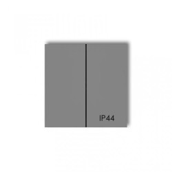 Klawisze podwójne do łączników IP44 (komplet dwóch sztuk) szary mat 27MKLH-2 LA-MI-KL-02-27-00-00