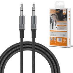 Kabel mini jack do mini jack 3.5mm AUX HiFi w oplocie 1m