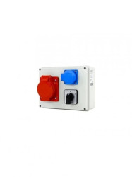 Rozdzielnica siłowa n/t 1x16A 5P 1x230V łącznik krzywkowy 0-1 IP-44 154x199x77 mm NBOX19.5