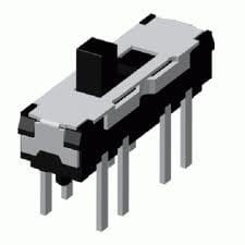 SS23D19 przełącznik suwakowy 3-pozycyjny ON-OFF-ON 0,3A / 6V