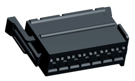 Złącze samochodowe 14-pinowe TE Connectivity 2-rzędowe Żeński Junior Power Timer Wciskane Połączenie zagniatane Obudowa