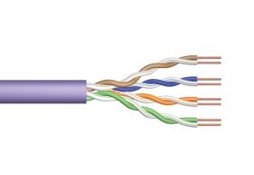 Przewód U-UTP kat.6 miedź ECA Fioletowy