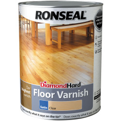 Ronseal 33608 Diamond Hard Floor Varnish Satin 5 litre