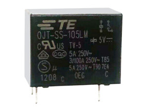 Przekaźnik mocy 5V dc SPST TE Connectivity 200mW, montaż PCB 100Ω
