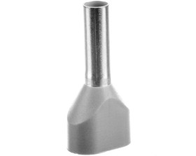 Końcówka tulejkowa podwójna izolowana 2,5mm2 szara AZ5DE025 /250szt./