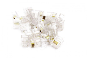 WTYKI KOŃCÓWKI TELEFONICZNE RJ12 6P6C 100 SZTUK