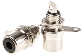 Gniazdo RCA Montaż w obudowie Żeński, styki niklowane RS PRO