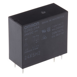 Przekaźnik mocy 24V dc DPST Omron, montaż PCB 720Ω Otwór przezierny