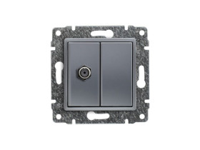 VENA Gniazdo TV pojedyncze bez ramki aluminium 514053 KOS