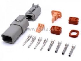 Złącze DEUTSCH wtyk i gniazdo 4 PINY ( kpl.)