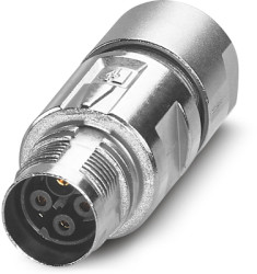 Jack, 4 pole, crimp connection, standard/ONECLICK quick locking system, straight, 1069509