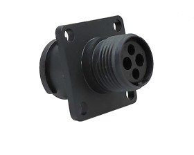 Złącze wielostykowe przemysłowe 4-pinowe Montaż na kołnierzu Gniazdo Amphenol Industrial