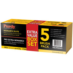 Purdy ME3PEDUO Monarch&#x2122; Elite&#x2122; &amp; Pro-Extra&#xAE; Monarch&#x2122; Brush Set, 5 Piece