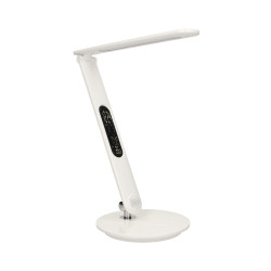 CRYSTAL LED 6.5W. Lampka biurkowa z budzikiem. czujnikiem ruchu i ładowarką USB. 500lm. 4000K. biała OR-LB-1522