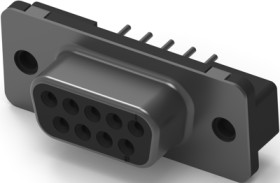 D-Sub socket, 9 pole, standard, equipped, straight, solder pin, 5747150-7